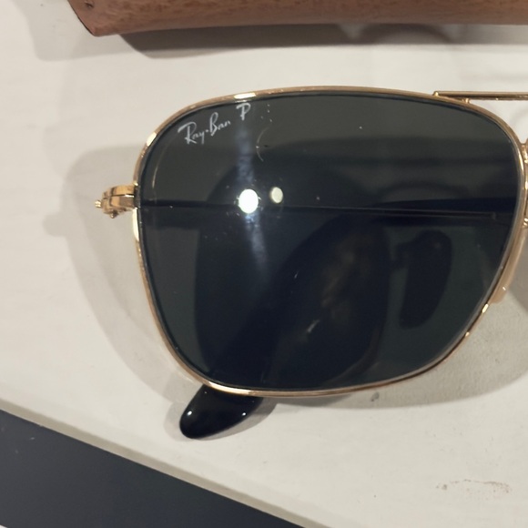 NEW Ray-Ban Caravan Gold Demigloss/Polarized G-15 Green 3N Complete With Kit - Picture 10 of 14